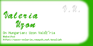 valeria uzon business card